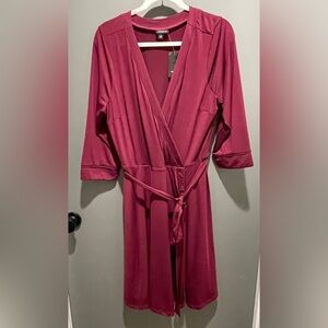 Torrid Deep Red Women's Wrap-look Dress